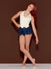 Little Sparrow - Denim Ruffle Trunk