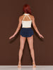 Little Sparrow - Denim Ruffle Trunk