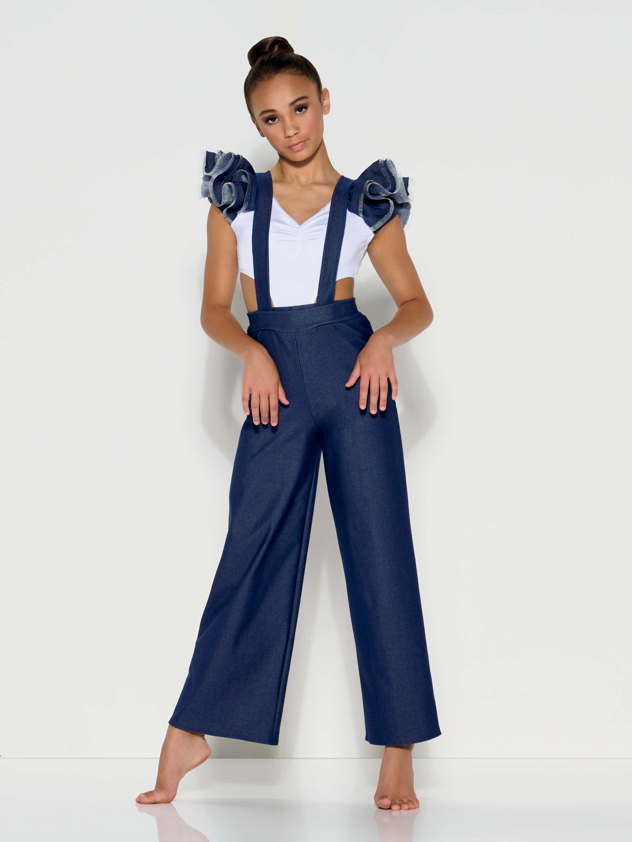 パンツ Suspenders wide pants BLUELEA Suspenders wide pants BLUELEA