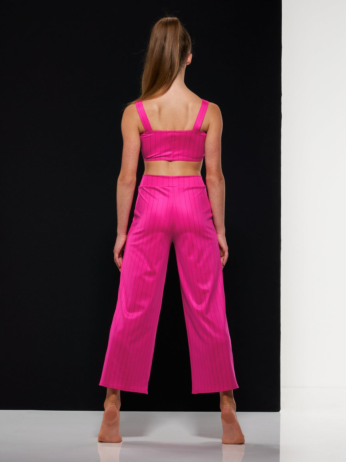 Hot Pink Crystal Pleat Top and Pants Set · Filly Flair