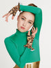 Animal Print Lycra Ruffled Gloves - Gloves - Kellé Company - 9294